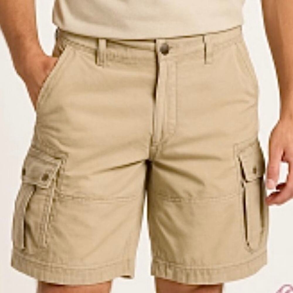 Vintage Aeropostale Cargo Shorts Khaki Tan Cotton Men's 34 Casual Y2K